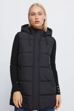 Springfield Chaleco capucha poliéster reciclado^Mujer Chaquetas|Chalecos