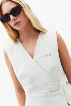 Oxxo Chaleco con escote en V^Mujer Chaquetas|Chalecos