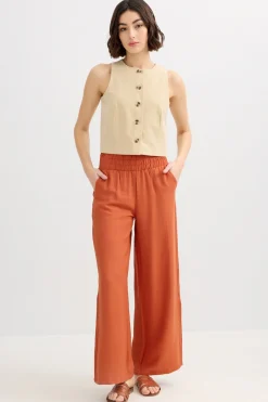 Inside Chaleco de lino^Mujer Camisas Y Blusas