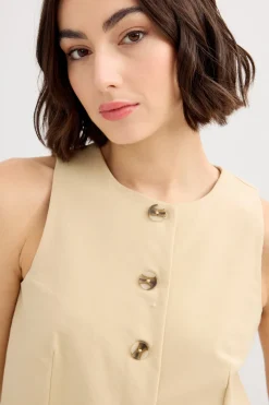 Inside Chaleco de lino^Mujer Camisas Y Blusas