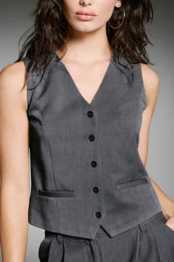 Only Chaleco de vestir con botonadura^Mujer Chaquetas|Jerséis Y Cárdigans