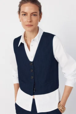 Cortefiel Chaleco Denim sastre^Mujer Chaquetas|Chalecos