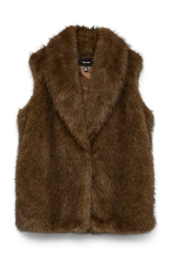 Vero Moda Chaleco efecto piel^Mujer Chaquetas|Abrigos