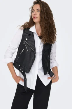 Only Chaleco efecto piel^Mujer Chaquetas|Chalecos