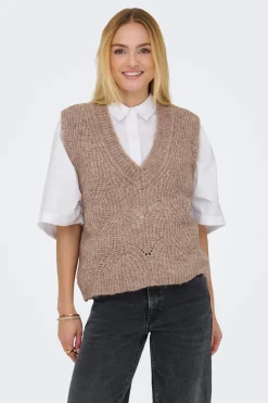 Only Chaleco estructura cuello pico^Mujer Jerséis Y Cárdigans|Basic Bar