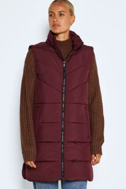 Noisy May Chaleco largo acolchado^Mujer Chaquetas|Chalecos