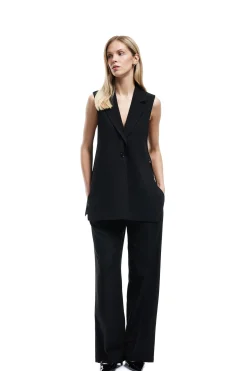 Koton Chaleco largo con cintur&oacute;n^Mujer Chaquetas