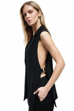 Koton Chaleco largo con cintur&oacute;n^Mujer Chaquetas