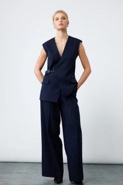 Koton Chaleco largo cruzado^Mujer Chaquetas