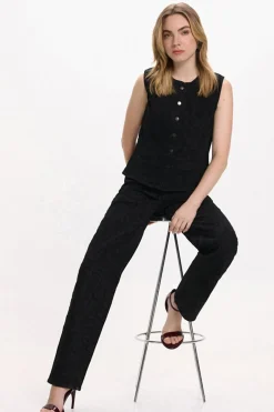 Vila Chaleco vaquero animal print^Mujer Chaquetas