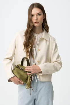 Tiffosi Chaqueta abotonada efecto piel^Mujer Chaquetas