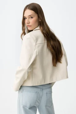 Tiffosi Chaqueta abotonada efecto piel^Mujer Chaquetas