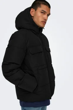 Only & Sons Chaqueta acolchada con capucha^Hombre Cazadoras