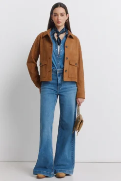 Springfield Chaqueta antelina bolsillos^Mujer Chaquetas