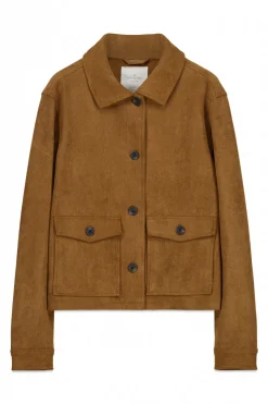 Springfield Chaqueta antelina bolsillos^Mujer Chaquetas