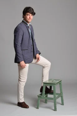 Cloking Chaqueta Austriaca Lino y Ante^Hombre Cazadoras|Lino