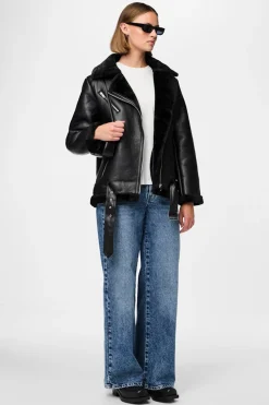 Pieces Chaqueta aviador polipiel borrego^Mujer Chaquetas