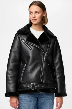 Pieces Chaqueta aviador polipiel borrego^Mujer Chaquetas