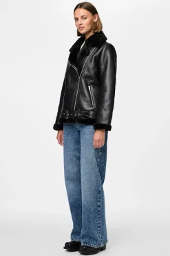 Pieces Chaqueta aviador polipiel borrego^Mujer Chaquetas