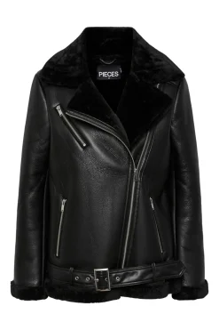 Pieces Chaqueta aviador polipiel borrego^Mujer Chaquetas