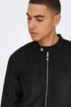 Only & Sons Chaqueta biker antelina^Hombre Cazadoras