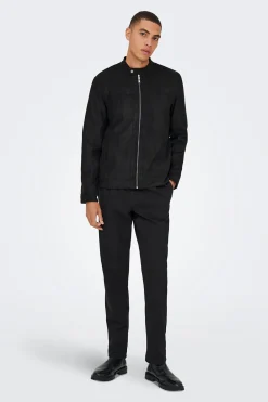 Only & Sons Chaqueta biker antelina^Hombre Cazadoras