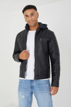 Brave Soul Chaqueta biker con capucha^Hombre Cazadoras