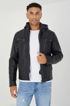 Brave Soul Chaqueta biker con capucha^Hombre Cazadoras