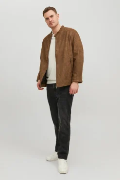 Jack & Jones PLUS Chaqueta biker efecto piel PLUS^Hombre Cazadoras