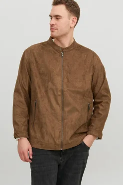 Jack & Jones PLUS Chaqueta biker efecto piel PLUS^Hombre Cazadoras