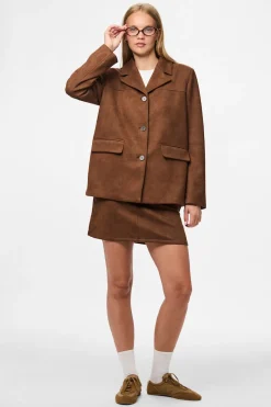 Pieces Chaqueta blazer antelina^Mujer Chaquetas|Total Look