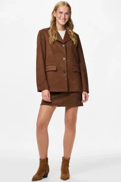 Pieces Chaqueta blazer antelina^Mujer Chaquetas|Total Look