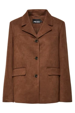 Pieces Chaqueta blazer antelina^Mujer Chaquetas|Total Look