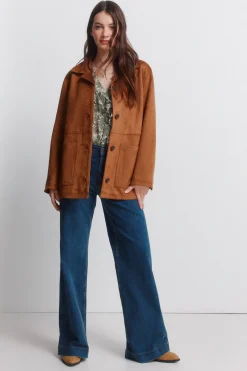 Springfield Chaqueta blazer antelina^Mujer Chaquetas