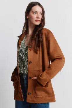 Springfield Chaqueta blazer antelina^Mujer Chaquetas