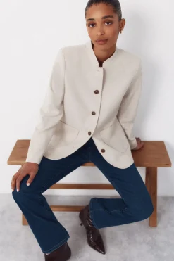 Cortefiel Chaqueta con cuello mao^Mujer Chaquetas