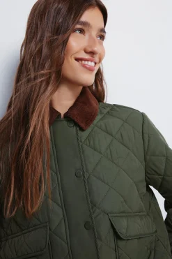 Springfield Chaqueta corta acolchada cuello pana^Mujer Chaquetas