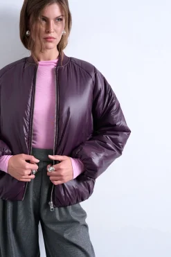 Topshop Chaqueta corta de nylon^Mujer Chaquetas