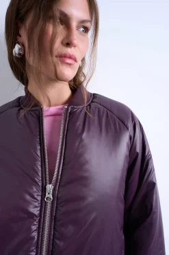 Topshop Chaqueta corta de nylon^Mujer Chaquetas