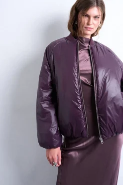 Topshop Chaqueta corta de nylon^Mujer Chaquetas