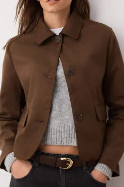 Trendyol Chaqueta de efecto ante^Mujer Chaquetas