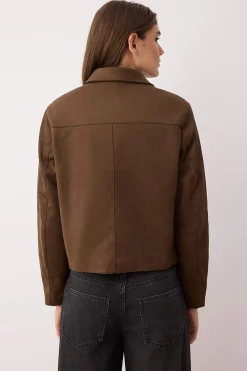 Trendyol Chaqueta de efecto ante^Mujer Chaquetas