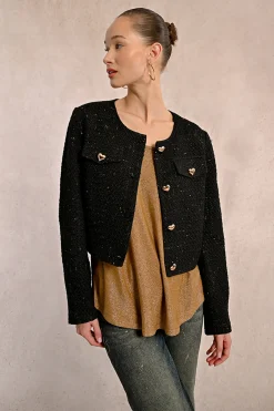 Molly Bracken Chaqueta de manga larga detalle corazones^Mujer Chaquetas