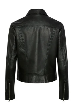 Pieces Chaqueta de piel tipo biker^Mujer Chaquetas