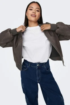 Only Chaqueta estilo aviador^Mujer Chaquetas