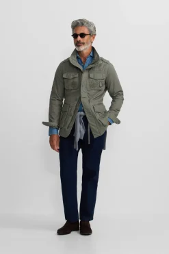 Silbon Chaqueta militar parches dye^Hombre Cazadoras