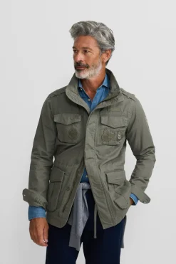 Silbon Chaqueta militar parches dye^Hombre Cazadoras