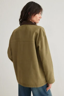 Trendyol Chaqueta oversize cuello pana^Mujer Chaquetas