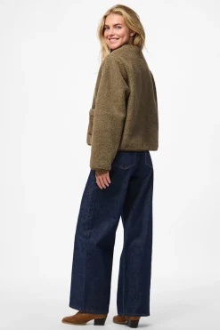 Pieces Chaqueta pana detalles ante^Mujer Chaquetas