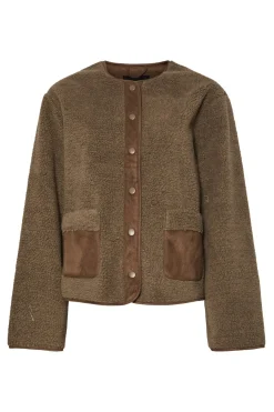 Pieces Chaqueta pana detalles ante^Mujer Chaquetas